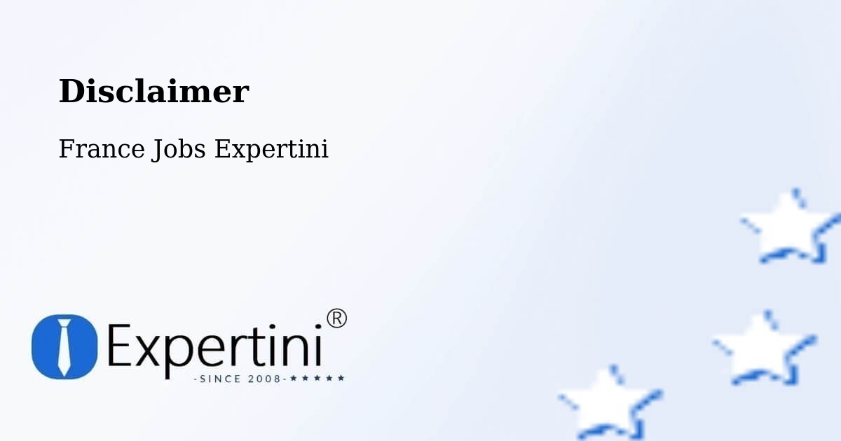 Disclaimer – Saint Omer - France Jobs Expertini